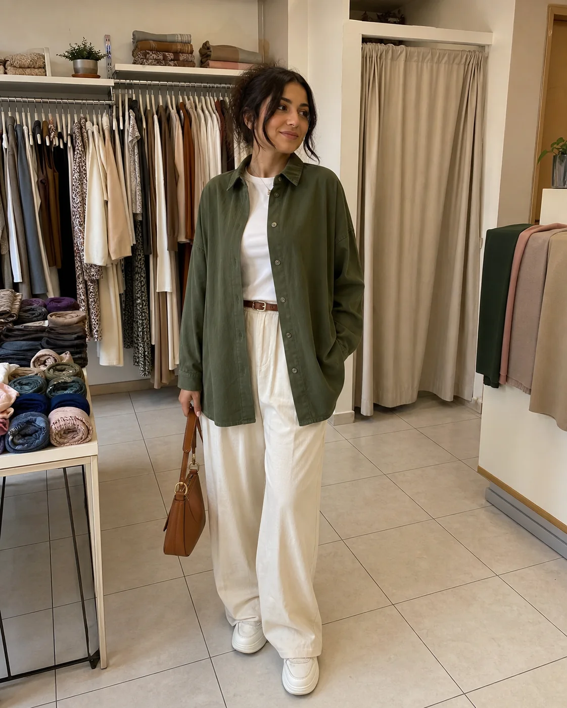 Silhouette contemporaine présentée dans une boutique algérienne